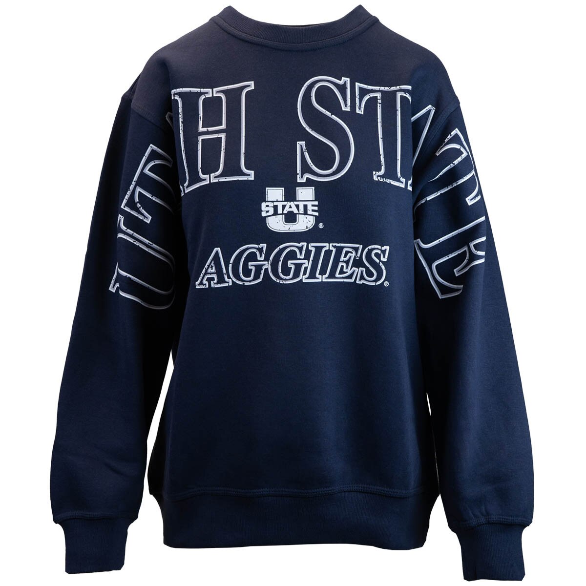 Women's Utah State Aggies All-Over Print Crew Sweatshirt